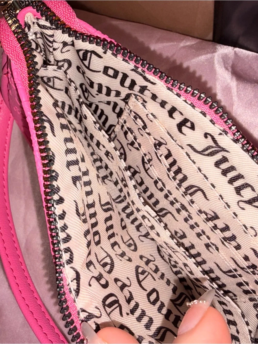 Juicy Couture Hot Pink Embossed Logo Shoulder Bag